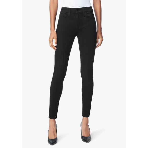 JOE'S JEANS Flawless Icon Skinny Ankle Jeans Size 32 US 14 Black Mid Rise NWT - Picture 1 of 11